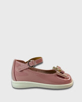 Baletas Charol Moño Oso Rosa Niñas